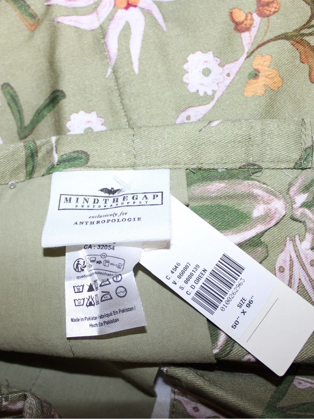 50”x96” MINDTHEGAP Edelweiss Printed Cotton Curtain Panel (1)